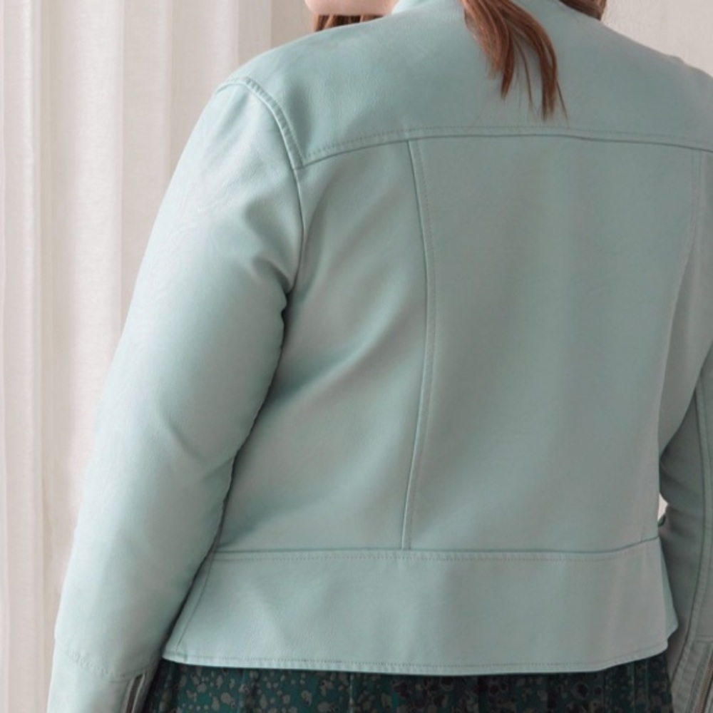 NWT, Addition Elle Vegan Leather Jacket, 4X - Picture 3 of 8
